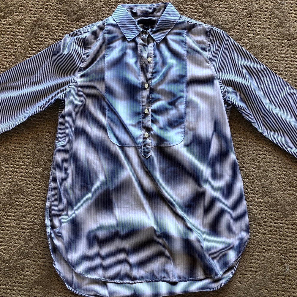 J.Crew Pi Strip Button Down Popover - image 1